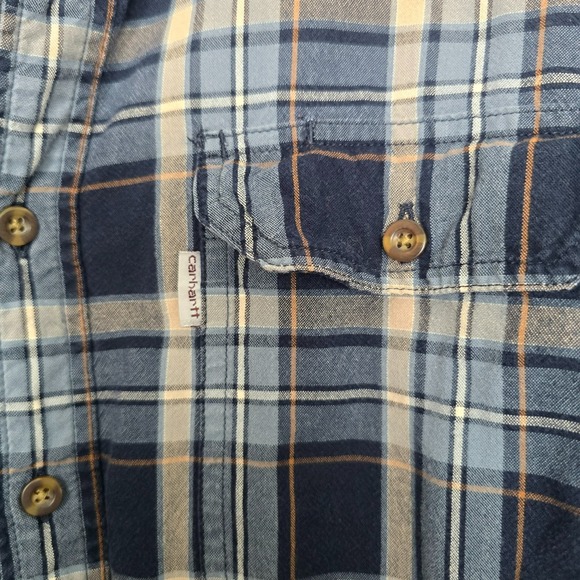 Carhartt Mens Weekend Americana Flannel Plaid Work Shirt Size XL Rugged Heritage - Picture 5 of 8